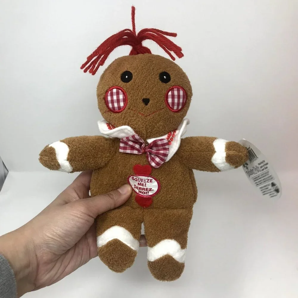 Holiday Petz Gingerbread Man Plush Stuffed Animal Soft Toy Dog Toy